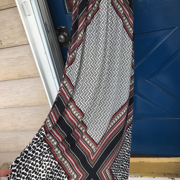 Empire Waist Multi Color Maxi Dress Awesome Designs Excellent Condition Chicos 2 - Picture 13 of 15
